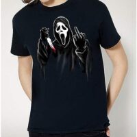 Ghost Face Middle Finger T Shirt