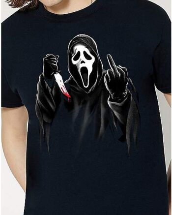 Ghost Face Middle Finger T Shirt