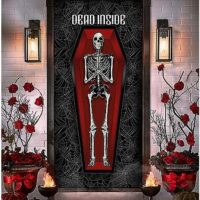 Gothic Noir Skeleton Door Cover