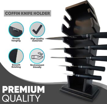 Gothic knife holder - Gothic Kitchen decor Goth kitchen accessories & coffin knife holder Gothic home decorations Gothic room decor （Without Knives）