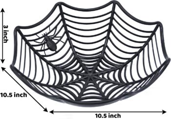 JOYIN 5 Halloween Spider Web Plastic Basket Bowls for Halloween Trick or Treat Hand Grabbing Candy Holder Bowls, Truck or Treat Spider Web Party Supplies Decoration