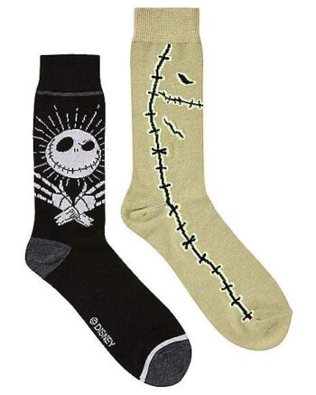 Jack Skellington and Oogie Boogie Crew Socks 2 Pair - The Nightmare Before Christmas