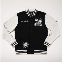 Jack Skellington and Sally Varsity Jacket - The Nightmare Before Christmas