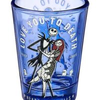 Jack and Sally Love You to Death Mini Glass 1.5 oz - The Nightmare Before Christmas