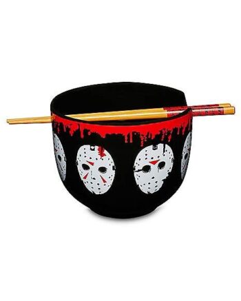 Jason Mask Ramen Bowl with Chopsticks - Friday the 13th