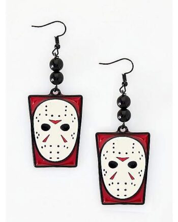 Jason Voorhees Mask Dangle Earrings - Friday the 13th