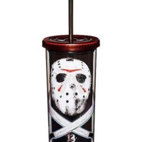 Jason Voorhees Mask Knives Cup with Straw 20 oz. - Friday the 13th