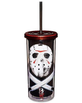 Jason Voorhees Mask Knives Cup with Straw 20 oz. - Friday the 13th