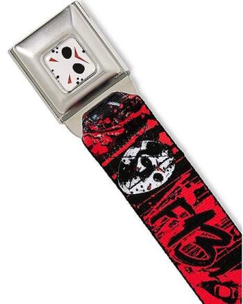 Jason Voorhees Mask Seat Belt Belt - Friday the 13th