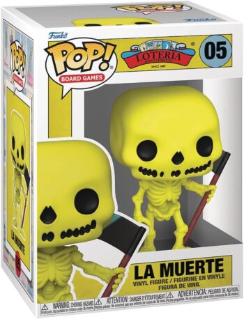 POP Board Games: Loteria - La Muerte Funko Vinyl Figure (Bundled with Compatible Box Protector Case), Multicolor, 3.75 inches