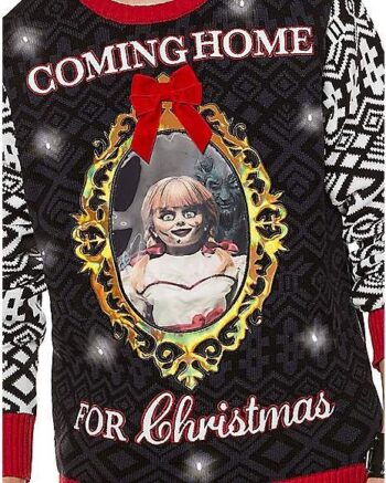 Light-Up Coming Home for Christmas Annabelle Christmas Sweater