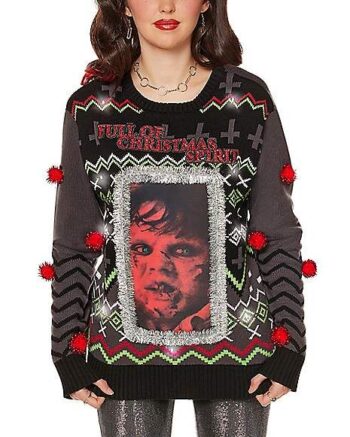 Light-Up Full of Christmas Spirit The Exorcist Christmas Sweater