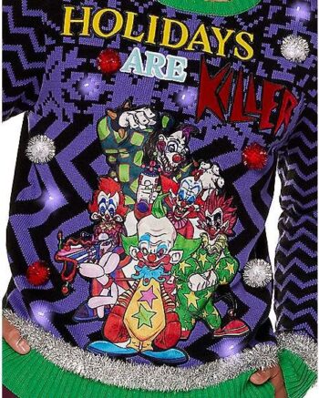 Light-Up Holidays Are Killer Killer Clowns Christmas Sweater - Killer Klowns from Outer Space