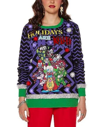 Light-Up Holidays Are Killer Killer Clowns Christmas Sweater - Killer Klowns from Outer Space