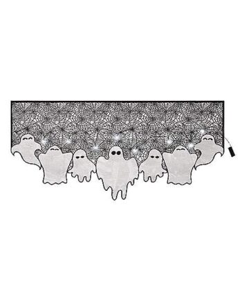 Light-Up Lace Ghost Mantel Scarf