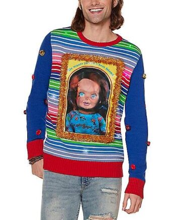 Light-Up Lenticular Chucky Christmas Sweater