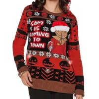 Light-Up Sam is Coming to Town Christmas Sweater - Trick 'r Treat