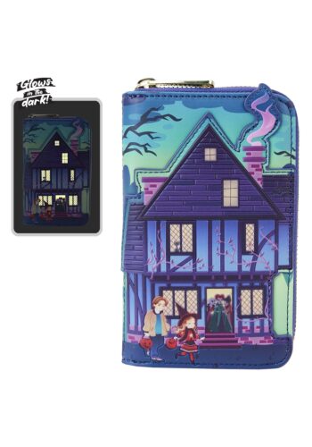 Loungefly Disney Hocus Pocus Sanderson Sisters House Glow Zip Around Wallet