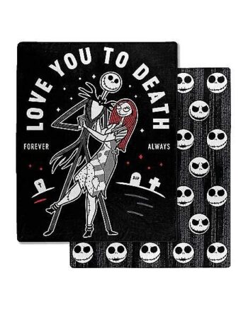 Love You to Death Fleece Blanket - The Nightmare Before Christmas