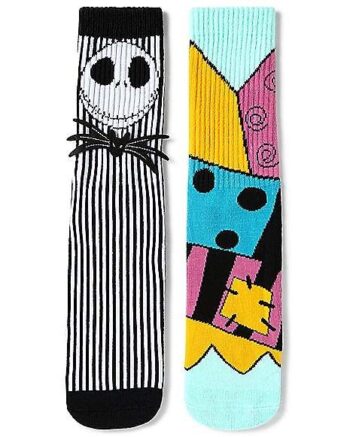 Multi-Pack Jack and Sally Crew Socks 2 Pack - The Nightmare Before Christmas