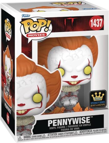 POP Stephen King's It - Dancing Pennywise Specialty Series Exclusive Funko Vinyl Figure (Bundled with Compatible Box Protector Case), Multicolor, 3.75 inches