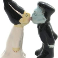 Pacific Giftware Zombies Monster and Bride Magnetic Ceramic Halloween Salt and Pepper Shakers