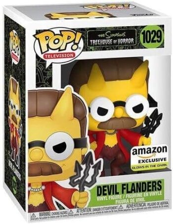 Funko Pop! Animation: The Simpsons - Devil Flanders, Glow in The Dark, Amazon Exclusive