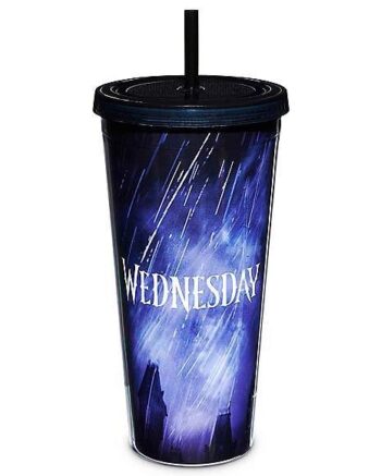 Wednesday Umbrella Cup with Straw - 20 oz.