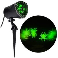 Whirl-A-Motion LED Green Spiders Projection Spot Light