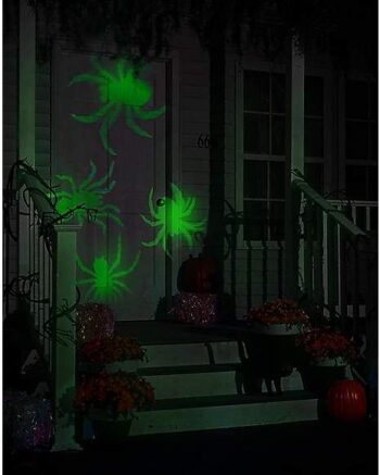 Whirl-A-Motion LED Green Spiders Projection Spot Light