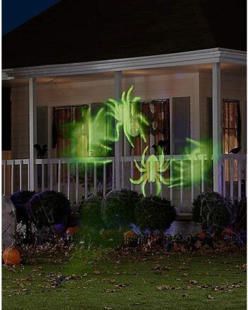 Whirl-A-Motion LED Green Spiders Projection Spot Light