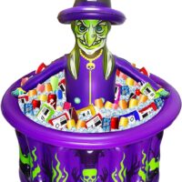 43 Inch Halloween Party Decorations Inflatable Cooler, 200+ Cans Witches Cauldron Halloween Party Supplies Large Capacity Ice Bucket for Drink Beverage Holder, Scary Halloween Decor for Outdoor Indoor