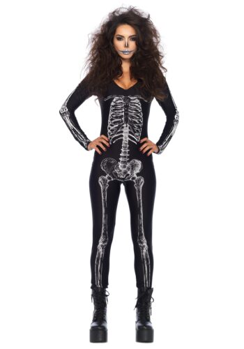 X-Ray Skeleton Catsuit Costume for Women