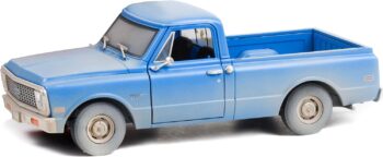 1971 Chevy C10 Pickup Truck Light Blue (Dusty) The Texas Chainsaw Massacre (1974) Movie 1/24 Diecast Model Car by Greenlight 84141