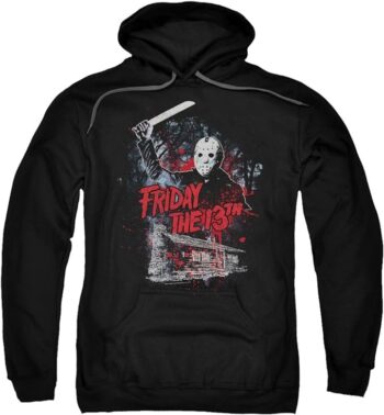 A&E Designs Friday The 13th Hoodie Jason Attacks Cabin Hoody