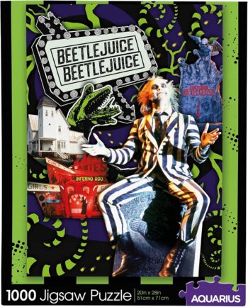 AQUARIUS Beetlejuice Collage Puzzle (1000 Piece Jigsaw Puzzle) - Glare Free - Precision Fit - Officially Licensed Beetlejuice Merchandise & Collectibles - 28 x 22 Inches