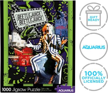 AQUARIUS Beetlejuice Collage Puzzle (1000 Piece Jigsaw Puzzle) - Glare Free - Precision Fit - Officially Licensed Beetlejuice Merchandise & Collectibles - 28 x 22 Inches