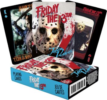 AQUARIUS Friday the 13th Playing Cards - Friday the 13th Themed Deck of Cards for Your Favorite Card Games - Officially Licensed Friday the 13th Merchandise & Collectibles