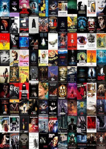 Best Horror Movies of All Time Puzzle, Horror Classics Collage Halloween Puzzles 1000 Piece for Adults, Gifts for Scary Movie Fans