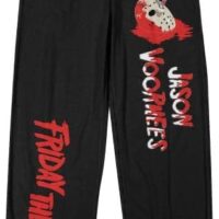 Bioworld Friday the 13th Jason Voorhees Men's Black Drawstring Sleep Pants