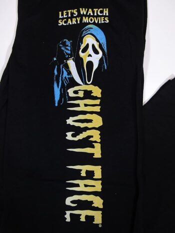 Bioworld Scream Ghostface Let's Watch Scary Movies Men's Black Sleep Pajama Pants