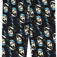 Bioworld Scream Ghostface Repeat Print Men's Black Sleep Pajama Pants