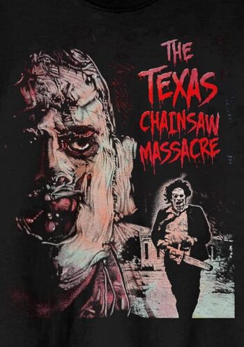 Bioworld Texas Chainsaw Massacre Leatherface Men's Black Short Sleeve Crew Neck Tee