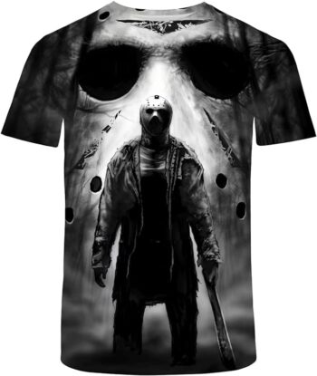 CHLOBLOM Jason Voorhees Costume Michael Myers Hoodie 3D Jacket Pullover Sweatshirt