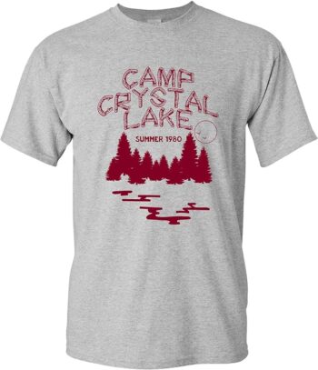 Camp Crystal Lake - Funny 80s Horror Movie Halloween T Shirt