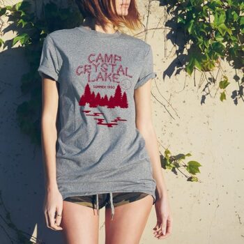 Camp Crystal Lake - Funny 80s Horror Movie Halloween T Shirt