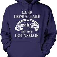 Crazy Dog T-Shirts Camp Crystal Lake Funny Graphic Camping Vintage Graphic Horror Novelty Hoodie