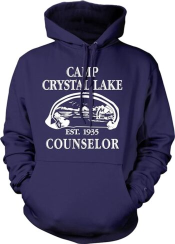 Crazy Dog T-Shirts Camp Crystal Lake Funny Graphic Camping Vintage Graphic Horror Novelty Hoodie