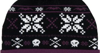 Disney The Nightmare Before Christmas Fair Isle Jack Skellington Cuff Beanie Purple