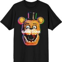 Five Nights at Freddy's Freddy Fazbear Blue Shadow Men's Black T-Shirt